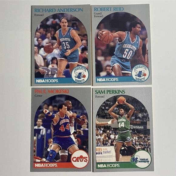 Vintage 1989 - 1990 NBA Hoops Basketball Cards Lot of 12 Cards - Picture 5 of 7
